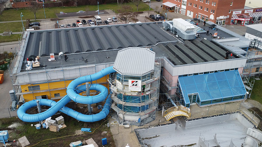 Dachsanierung Schwimmhalle